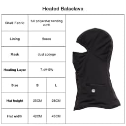 Savior Heat Heating Ski Mask With Battery Electric Warm Hats For Women Snowboard Balaclava Neck Warmer Man Thermal Balaclava