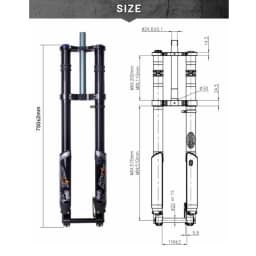 US Stock KKE Disc Brake Oil Spring Suspension Electric Bicycle Downhill Front Forks with KKE 220mm Rear Shock Suspension