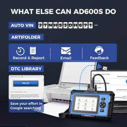 TOPDON ArtiDiag600S OBD2 Scanner Automotive Diagnostic Tool Code Reader Oil/BMS/ABS/SAS/EPB/DPF/TPMS/Throttle Engine Test Scan