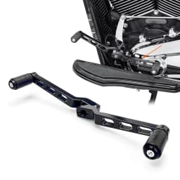 For harley Touring FLT Black Defiance floorboards Heel Toe Shift Levers Standard FLHT FLHRS footboard Special FLHXS 1980-2022