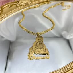 Stainless Steel Custom Photo Necklace Custom Picture Nameplate Pendant Necklace for Kids Custom Memory Jewelry for Family Gifts