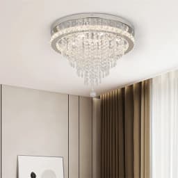 Modern K9 Luxury Crystal Ceiling Lamp Smart Led Living Dining Room Pendant Light Chandelier Remote Control Hanging Decor Luminai