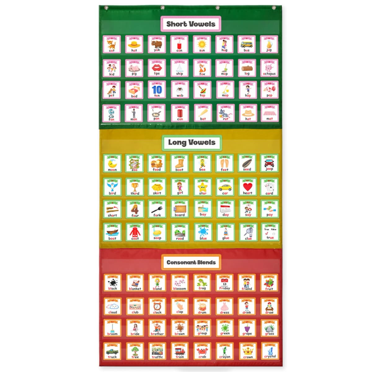 Deluxe Calendar Pocket Chart Children's Wall Chart For Classroom Classroom Supplies Homeschool Back To School Resources For