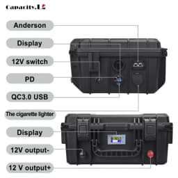 12V Lifefoe4 Battery 100AH Rechargeable Battery Pack 100ah With USB Cigarette Lighter Lithium Iron Phosphat RV Camping Battery