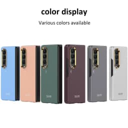 For Samsung Galaxy Z Fold 4 Ultra Thin Color Contact Lens Plated Metal Frame All-inclusive Protection Folding Cell Phone Cover