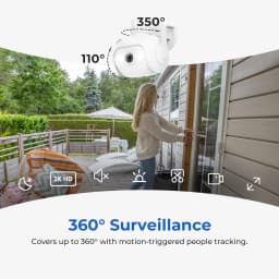 IMILAB EC5 Floodlight Camera 3MP 2K Outdoor Security Surveillance Color Night Vision  Human Tracking  360° PTZ Auto Deterrence