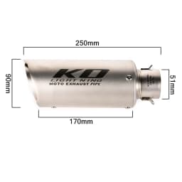 For Kawasaki ER6N Ninja 650F 650R 2012-2016 Exhaust Pipe Middle Connect Link Tube 51MM Muffler Baffler With DB Killer Slip On
