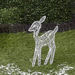 Lighted Christmas Reindeer Water Resistant Solar Light Up Decoration For Garden Batteries Supplied White Elk Garden Lights Dream