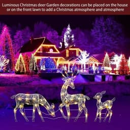 Lighted Christmas Reindeer Water Resistant Solar Light Up Decoration For Garden Batteries Supplied White Elk Garden Lights Dream