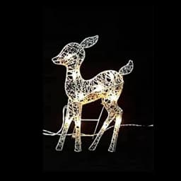 Lighted Christmas Reindeer Water Resistant Solar Light Up Decoration For Garden Batteries Supplied White Elk Garden Lights Dream