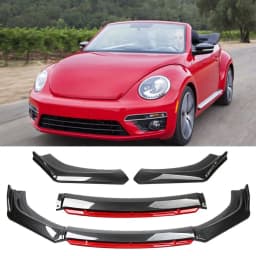 Car Front Bumper Lip Auto Chin Spoiler Splitter Diffuser Body Kits Trim Air Dam Protector For VW Beetle A5 2011-2016