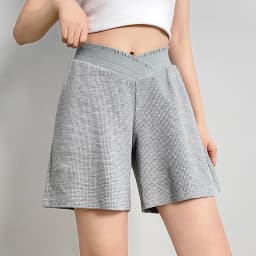 Summer Maternity Waffle Fashion Shorts Adjustable Belly Shorts Clothes for Pregnant Women Casual Pregnancy Sleep Home Wear