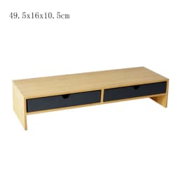 Multifunction Home Bamboo Organizing Rack Monitor Raised Shelf Office Computer Desktop Riser Rack Table Display Storage Holder