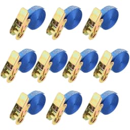 FIXKIT 10Pcs Tension Belt Lashing Straps Tie Down Straps Adjustable 6M Long Quick Release Buckle Durable Logistic Cargo Straps
