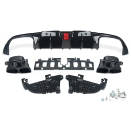 MagicKit Rear Diffuser Quad Mufflers For Benz C205 Sport Coupe C43 C63 AMG 2015-2018