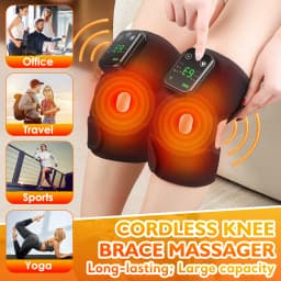 Electric Heating Pad Knee Massager 3 in 1 Joint Care Brace Shoulder Elbow Protector Cordless Leg Massage Belt Adjust Tempreture