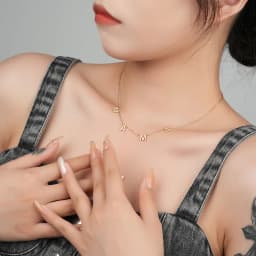 Doremi 925 Sterling Silver Necklace Letter Custom Name Cz Zircon Aaa Necklace Diy Pendant Letter Silver Necklace Gift
