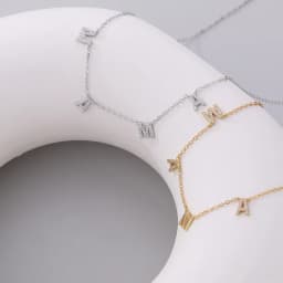 Doremi 925 Sterling Silver Necklace Letter Custom Name Cz Zircon Aaa Necklace Diy Pendant Letter Silver Necklace Gift