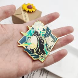 Alhaitham Enamel Pins Brooch Zhongli Xiao Venti Figure Brooches Metal Badge Button Collection Souvenir Jewelry