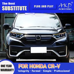 AKD Head Lamp for Honda CR-V LED Headlight 2017-2020 Headlights CRV DRL Turn Signal High Beam Angel Eye Projector Lens
