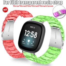 Newest Transparent Resin Strap for Fitbit Versa 3 4 Lite Sense for Fitbit Versa2 Smartwatch Bracelet Watchband Accessories