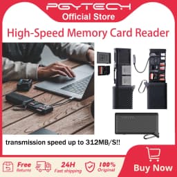 PGYTECH CreateMate High-Speed Card Reader & Case SD TF SIM Dual Slot Data Transfer Memory Card USB 3.1 Type-C For Cameras/phone