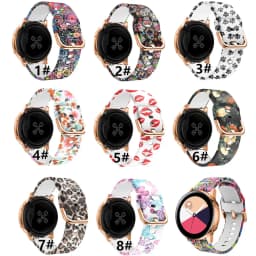20mm Band For Samsung Galaxy Watch 4 5 44mm 40mm 4 classic accessories Sport Printed silicone bracelet Galaxy 5 pro 45mm strap