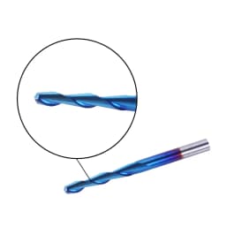 Genmitsu 10Pcs Nano Blue Coat Flat Nose End Mill CNC Router Bits, 1/8" Shank Spiral Upcut, 1 Flute/2 Flute End Mill Set