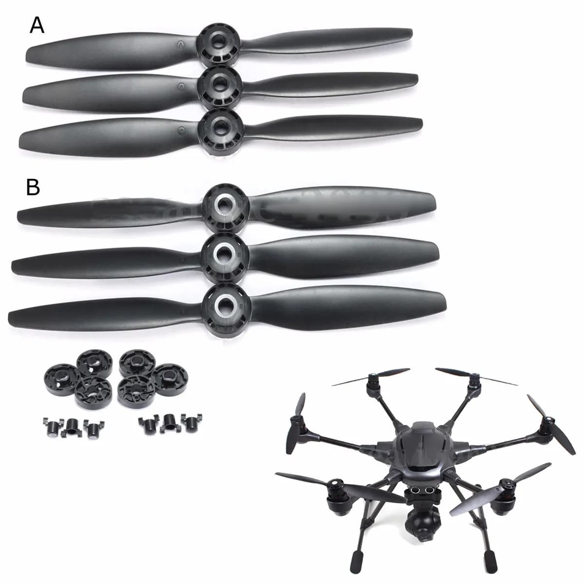 6Pcs Propellers A B Blades Props CWX3 CCWX3 Accessory Propeller Blades For Yuneec Typhoon H 480 Drone Replacement Repair Part