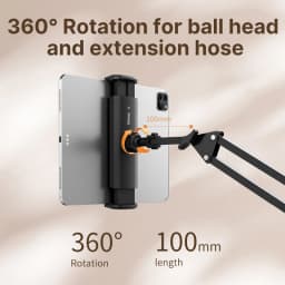 Ulanzi T2 Metal Desktop Stand Long Arm Tablet Stand Bed Desktop Lazy Bracket Support IPad Smartphone Holder Microphone Boom Arm