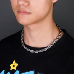 GUCY 10mm Rope Chain Necklace Lowkey fashion Stainless Steel Men Women Jewelry Gifts