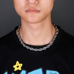 GUCY 10mm Rope Chain Necklace Lowkey fashion Stainless Steel Men Women Jewelry Gifts
