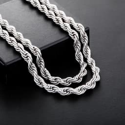 GUCY 10mm Rope Chain Necklace Lowkey fashion Stainless Steel Men Women Jewelry Gifts