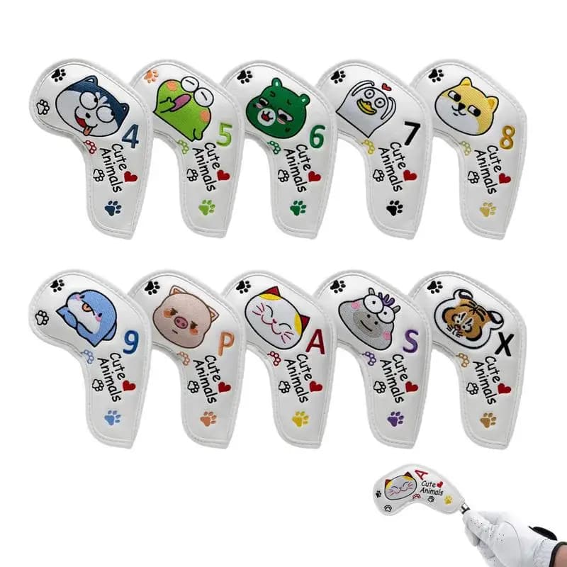 Golf Club Cover Cute And Fun Animal Embroidery Golf Head Covers Cute Animal Embroidery Golf Putter Cover For Golf Lover