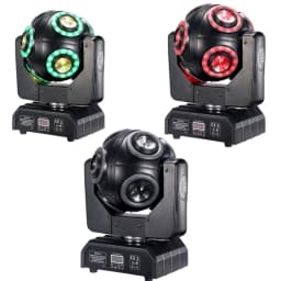 LED 150w Moving Head 8x15W Beam Light with Halo RGBW 4in1 LED DJ Stage Tilt Scan 360° Alien Rotation DMX 512 Disco Bar Dj