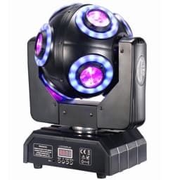 LED 150w Moving Head 8x15W Beam Light with Halo RGBW 4in1 LED DJ Stage Tilt Scan 360° Alien Rotation DMX 512 Disco Bar Dj