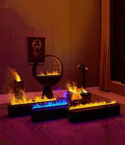 3D Atomized Fireplace Decoration With Colorful Flame ECO Decorative Fire Mist Intelligent Indoor Electric Water Vapor Fireplace