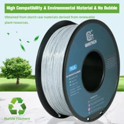 Geeetech Like Marble PLA 3D Printer Filament Plastic 1kg 1.75mm, Tangle-Free, 3D Printing Wire Materials Vacuum Packaging