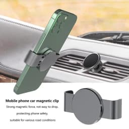 Phone Clamp for Magnetic Car Mount | Metal Phone Clamp Strong Magnetic Mount Clip | Magnet Car Holder Cell Phone Magnetic Plate