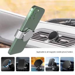 Phone Clamp for Magnetic Car Mount | Metal Phone Clamp Strong Magnetic Mount Clip | Magnet Car Holder Cell Phone Magnetic Plate