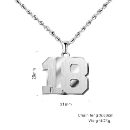 DUOYING Personalized Number Chain Sports Fans Pendant Soccer Football Basketball Name Engraved Custom Necklace