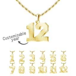 DUOYING Personalized Number Chain Sports Fans Pendant Soccer Football Basketball Name Engraved Custom Necklace