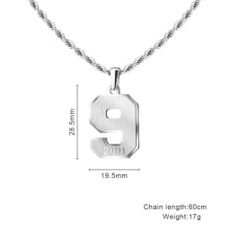 DUOYING Personalized Number Chain Sports Fans Pendant Soccer Football Basketball Name Engraved Custom Necklace