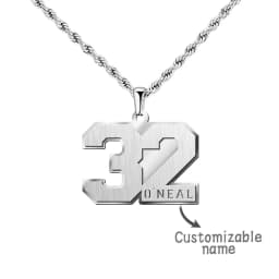 DUOYING Personalized Number Chain Sports Fans Pendant Soccer Football Basketball Name Engraved Custom Necklace