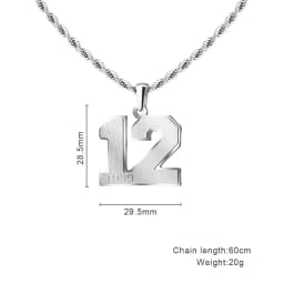 DUOYING Personalized Number Chain Sports Fans Pendant Soccer Football Basketball Name Engraved Custom Necklace