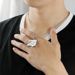 DUOYING Personalized Number Chain Sports Fans Pendant Soccer Football Basketball Name Engraved Custom Necklace