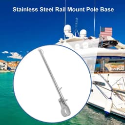 Flag Pole Holder For RV 304 Stainless Steel Banner Pole Holder Yacht Flag Holder Boat Accessories For Marines Yacht RV Pontoon