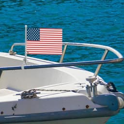 Flag Pole Holder For RV 304 Stainless Steel Banner Pole Holder Yacht Flag Holder Boat Accessories For Marines Yacht RV Pontoon