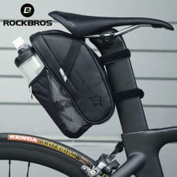 ROCKBROS Rainproof Bike Saddle Bag Bicycle Rear Bags With Water Bottle Pocket Bicycle Reflective Pouch Back Seat Tail Bag
