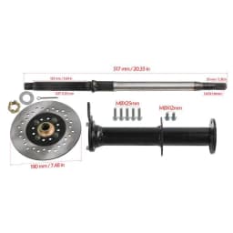 TDPRO 40‘’ Rear Drive Axle +72V 1500W Electric Differential Motor ATV UTV Go Kart Quad